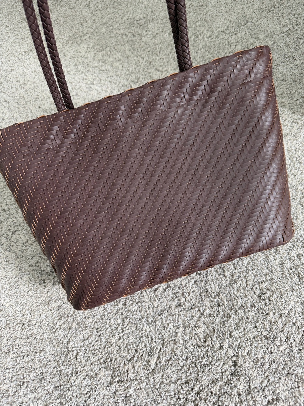 a new day Dark Brown Woven Tote